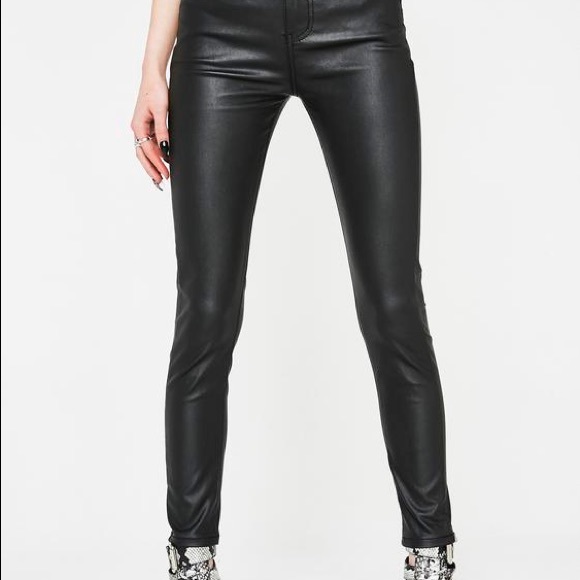 Mother Faux Leather Pants - Picture 2 of 6